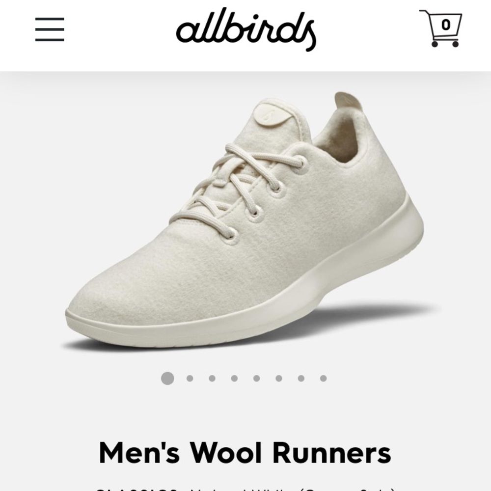 Men’s white allbirds size 13